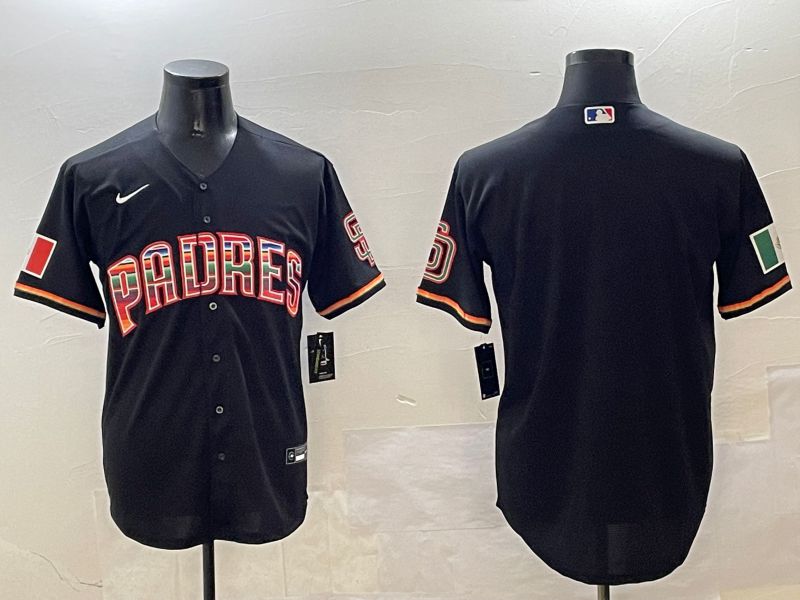 Men San Diego Padres Blank Black Fashion Game 2025 Nike MLB Jersey style 8